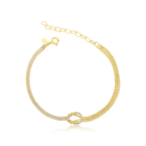 Pulseira Cravejada - Banhada a Ouro