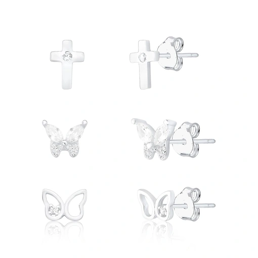 Trio Brinco Prata 925