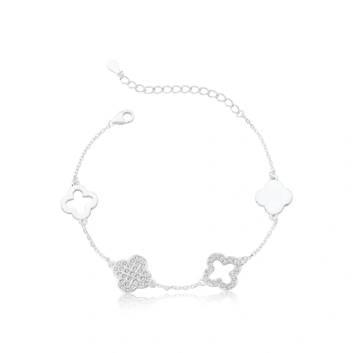 Pulseira Trevos - Prata 925