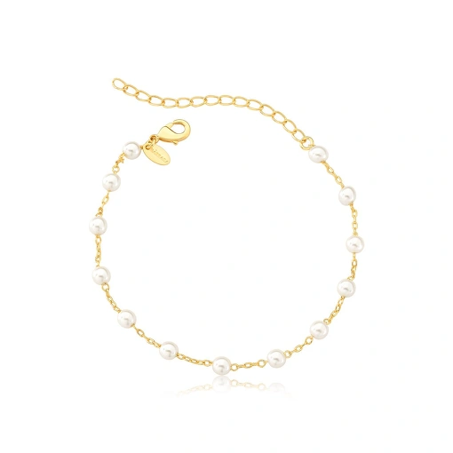 Pulseira Pérolas - Banhada a Ouro