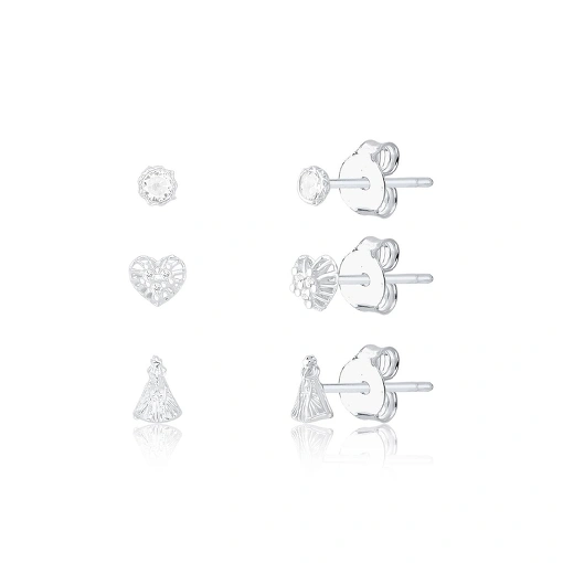Trio Brinco Prata 925