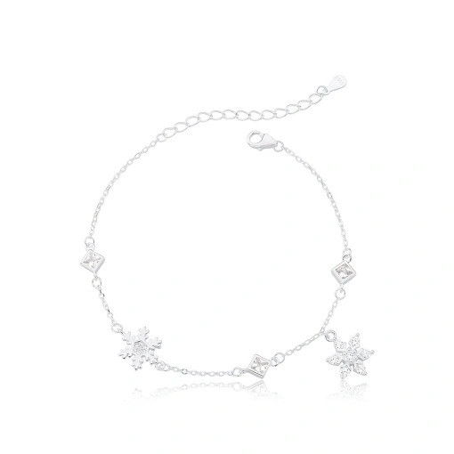 Pulseira Flocos de Neve - Prata 925