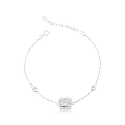 Pulseira Retangular - Prata 925