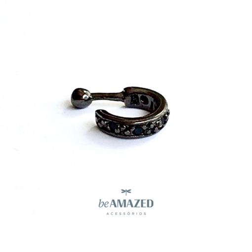 Piercing mini cravejado negro