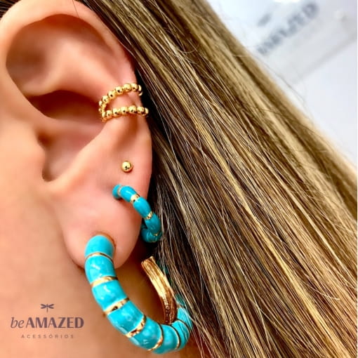 Piercing duplo bolinhas