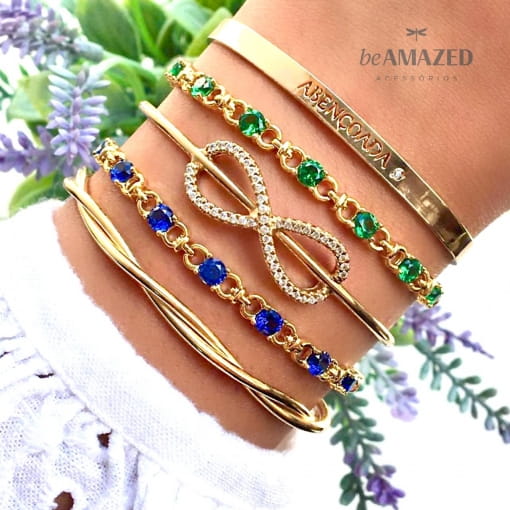 Pulseira riviera elos gold