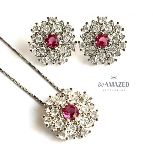 Conjunto flower rubelita