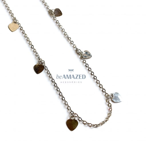 Colar longo hearts