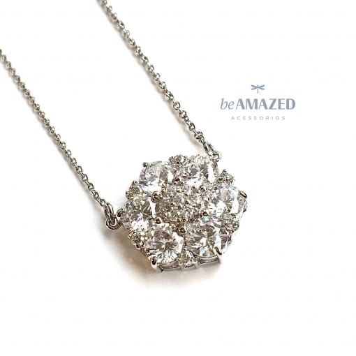 colar flower cristal