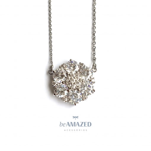 colar flower cristal