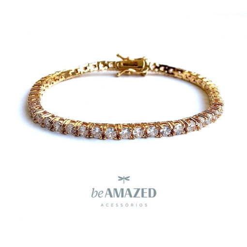 Pulseira riviera tradicional luxo gold