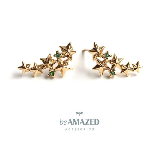 Ear cuff estrelinhas gold