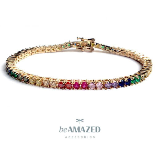 Pulseira riviera rainbow luxo