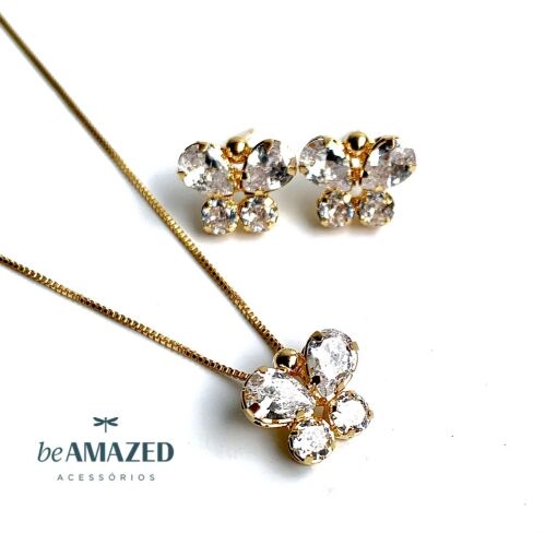 Conjunto butterfly cristal