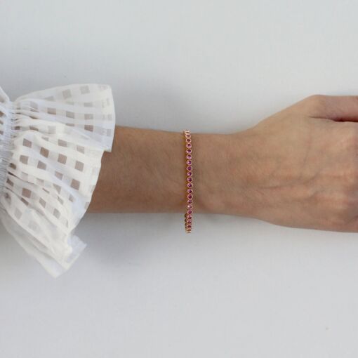 Pulseira riviera em zircônia