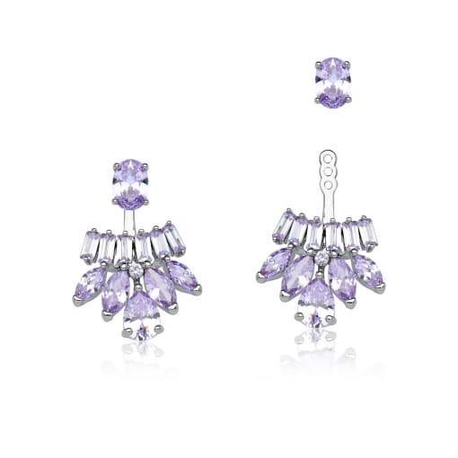 Brinco Ear Jacket com Zircônias
