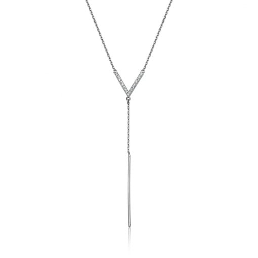 Colar Gravatinha Cravejado Minimalista