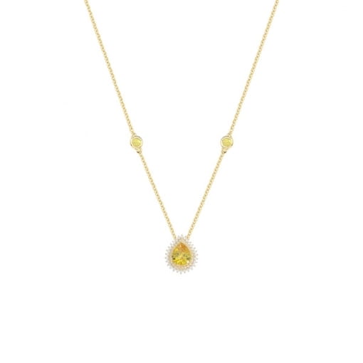 Gargantilha gota com detalhes cravejados