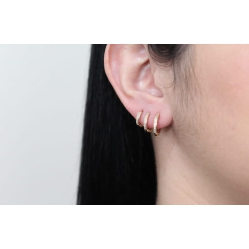 Trio de argolinhas glam