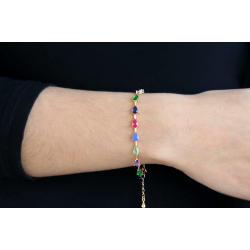 PULSEIRA COM ZIRCÔNIAS EM GOTAS