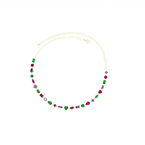 Choker com zircônias diversas