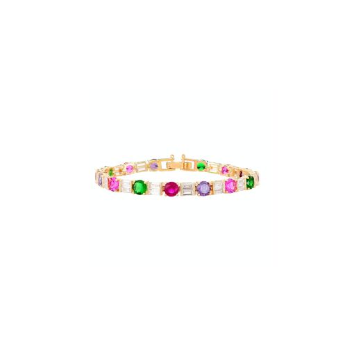 Pulseira inspiração em zircônias baguetes