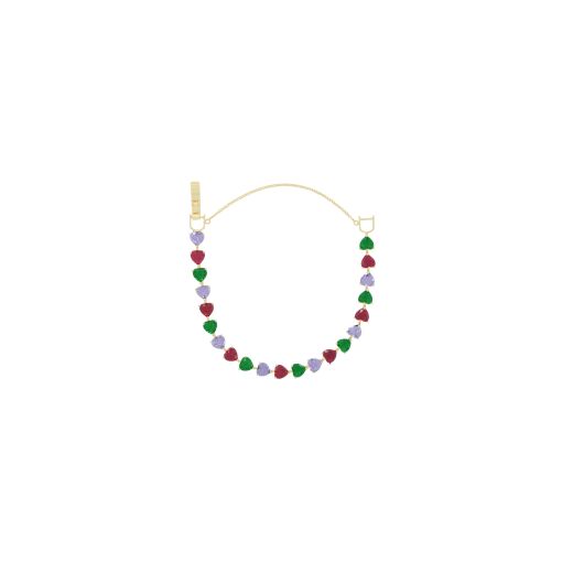 pulseira de coração em zircônia