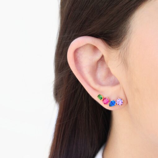 Brinco Ear Cuff em zircônias