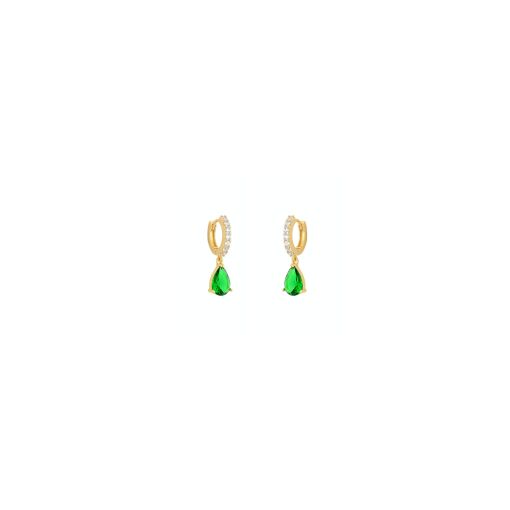 Argolinha com pingente de gota em zircônia