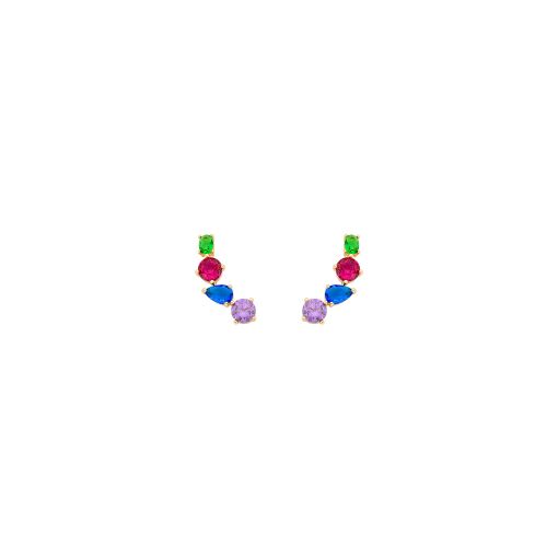 Brinco Ear Cuff em zircônias