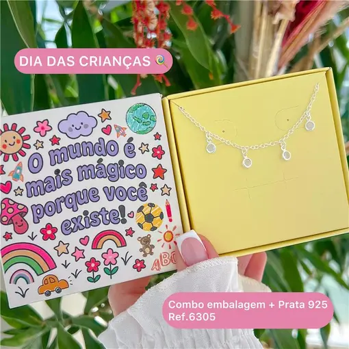 Cy6305 - Combo Dia Das Crianças Pulseira Infantil 16Cm Elo Cadea
