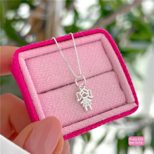 Cy5576 - Pingente Mãe de Menina Com Zircônia