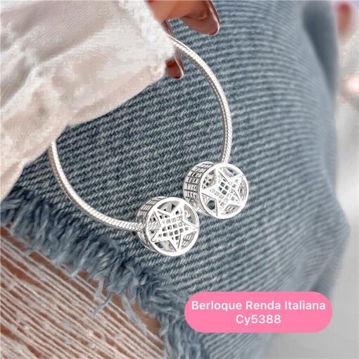 Cy5388 - Berloque Renda Italiana Estrela