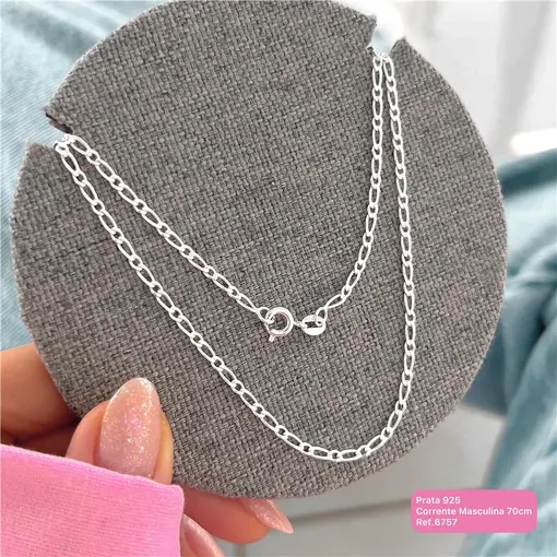 Cy6757 - Corrente Masculina 70cm Elo 1X1 2mm Espessura