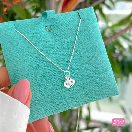 Cy5323 - Pingente Olho Grego Com Zircônias Cravejadas