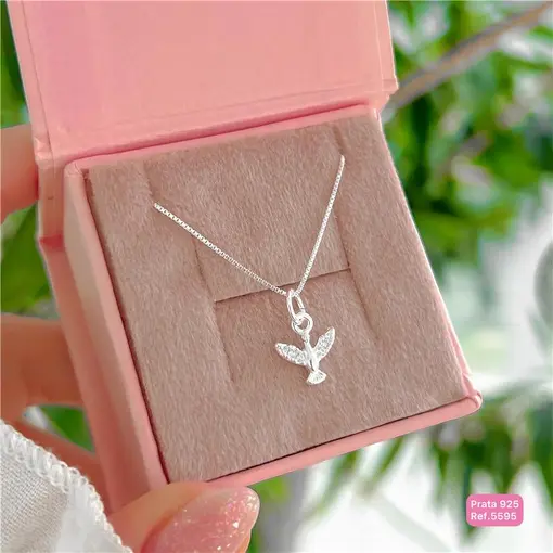 Cy5595 - Colar Espírito Santo Crisrais Zircônias 45cm