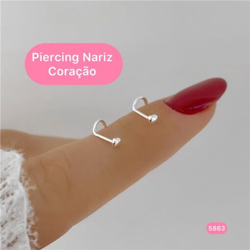 Cy5863 - Piercing De Nariz Coração