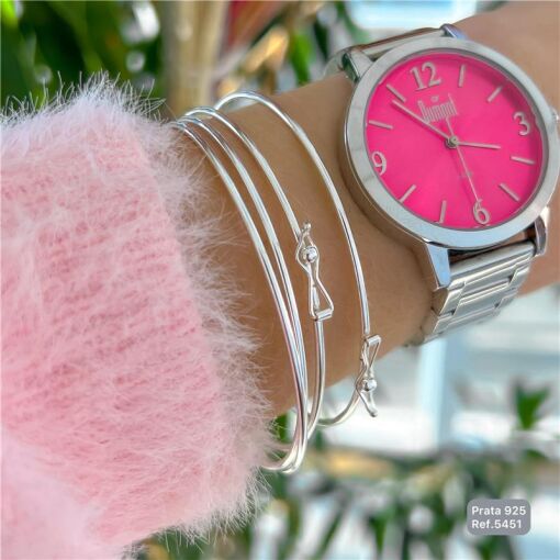 Cy5451 - Bracelete Redondo 6,5Cm X 1,50Mm Com Trava De Segurança