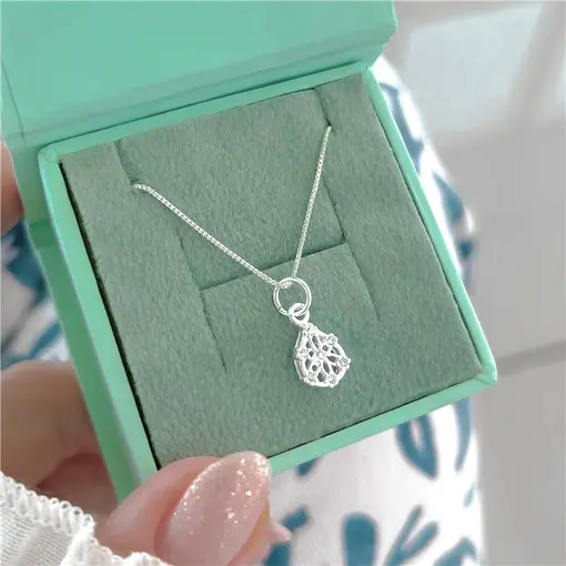 Cy6791 - Pingente Gota Trabalhada Cristais Zircônias