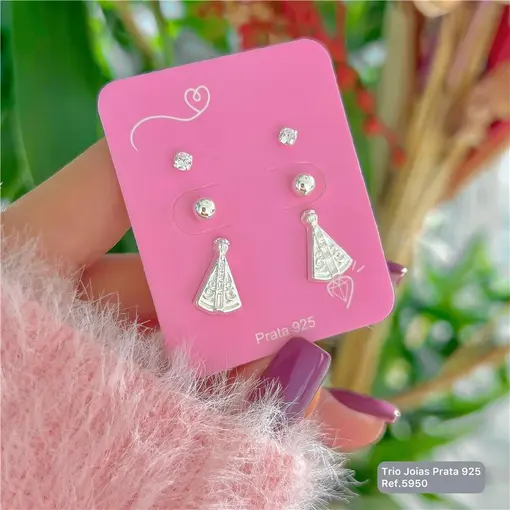 Cy5950 - Cartela Kit Trio Bolinha 3Mm, Zircônia 3Mm E Nossa Senh
