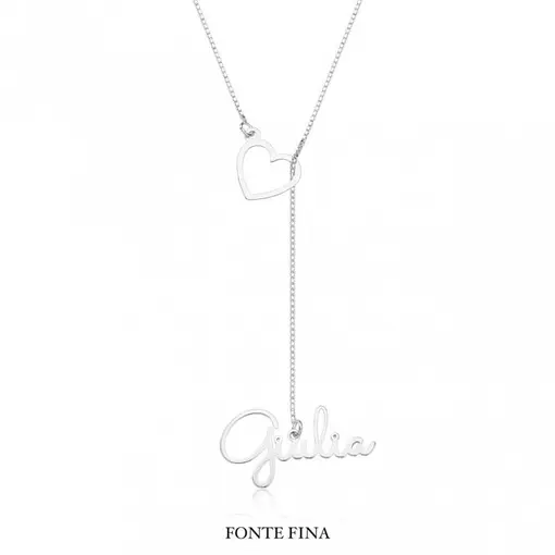 Per066 - Personalizado Colar Gravatinha Coração