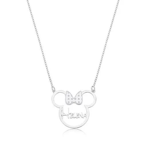 Per059 - Personalizado Colar Minnie Ou Mickey
