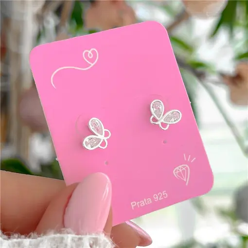 Cy6820 - Brinco Borboleta Cristal