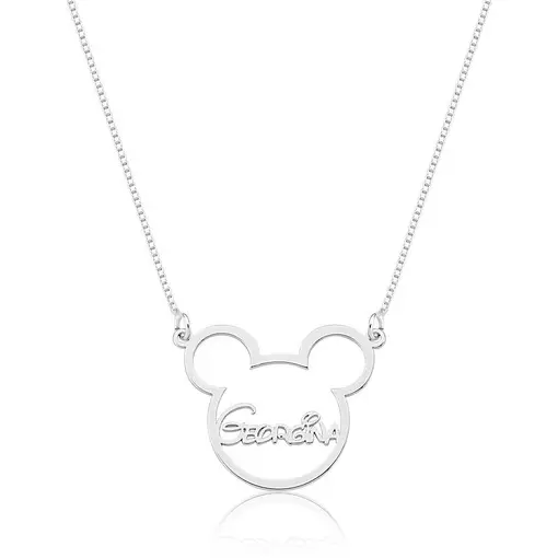 Per059 - Personalizado Colar Minnie Ou Mickey