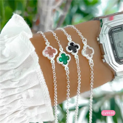 Cy5530 - Pulseira 18Cm Van Cleef Trevo 10Mm