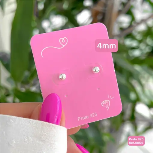 Cy0054 -Brinco Bola 4mm Clássico