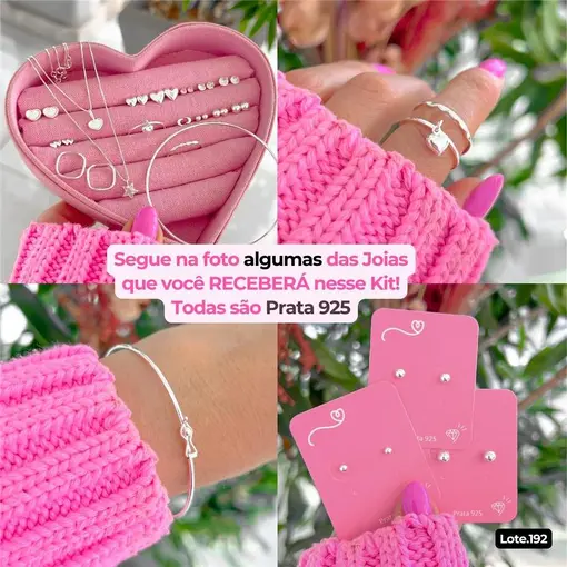 Kit Iniciante: 18 Joias Prata 925 GANHE Limpa Pratas + Presente