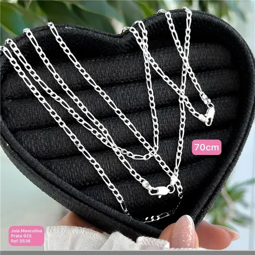 Cy5536 - Corrente Masculina 70Cm Elo 3X1 3mm Espessura