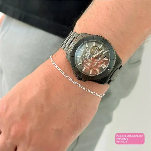 Cy5123 - Pulseira Masculina Elo Cartier 3mm 20cm