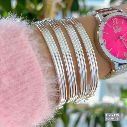 Cy5445 - Bracelete 6,5Cm Detalhe Com Fios 6Mm Espessura